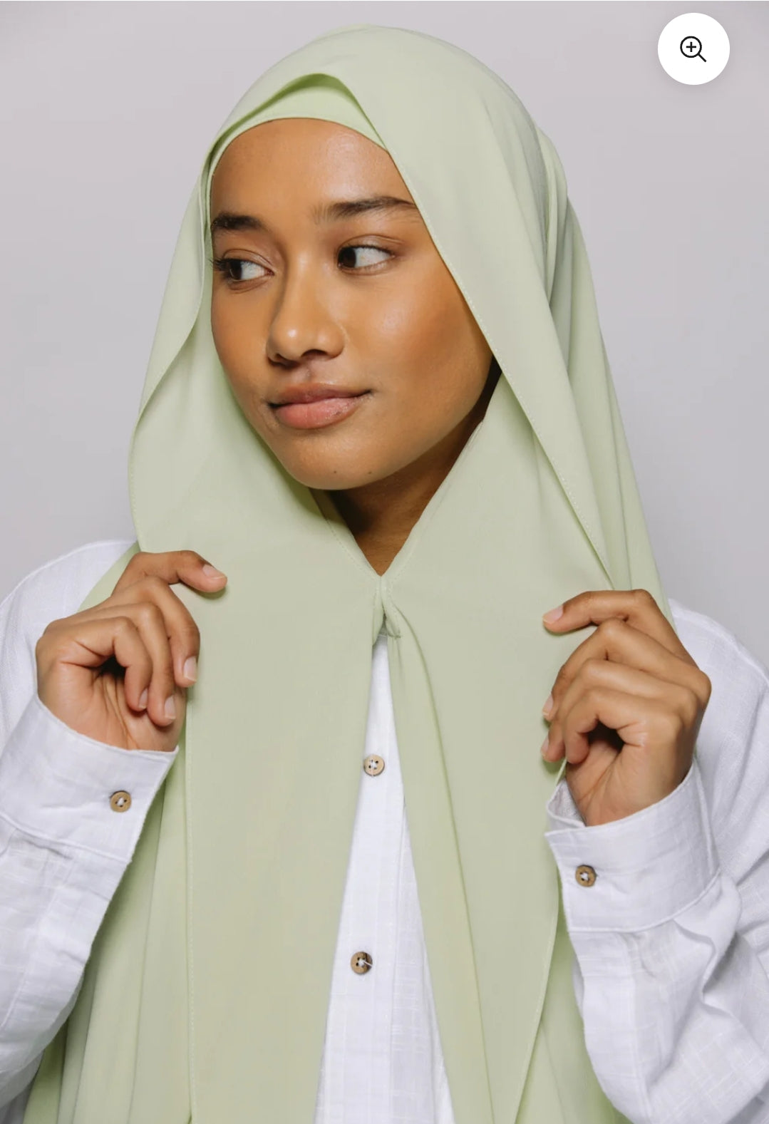 Pistachio — Instant Chiffon Hijab with Built-in Magnets