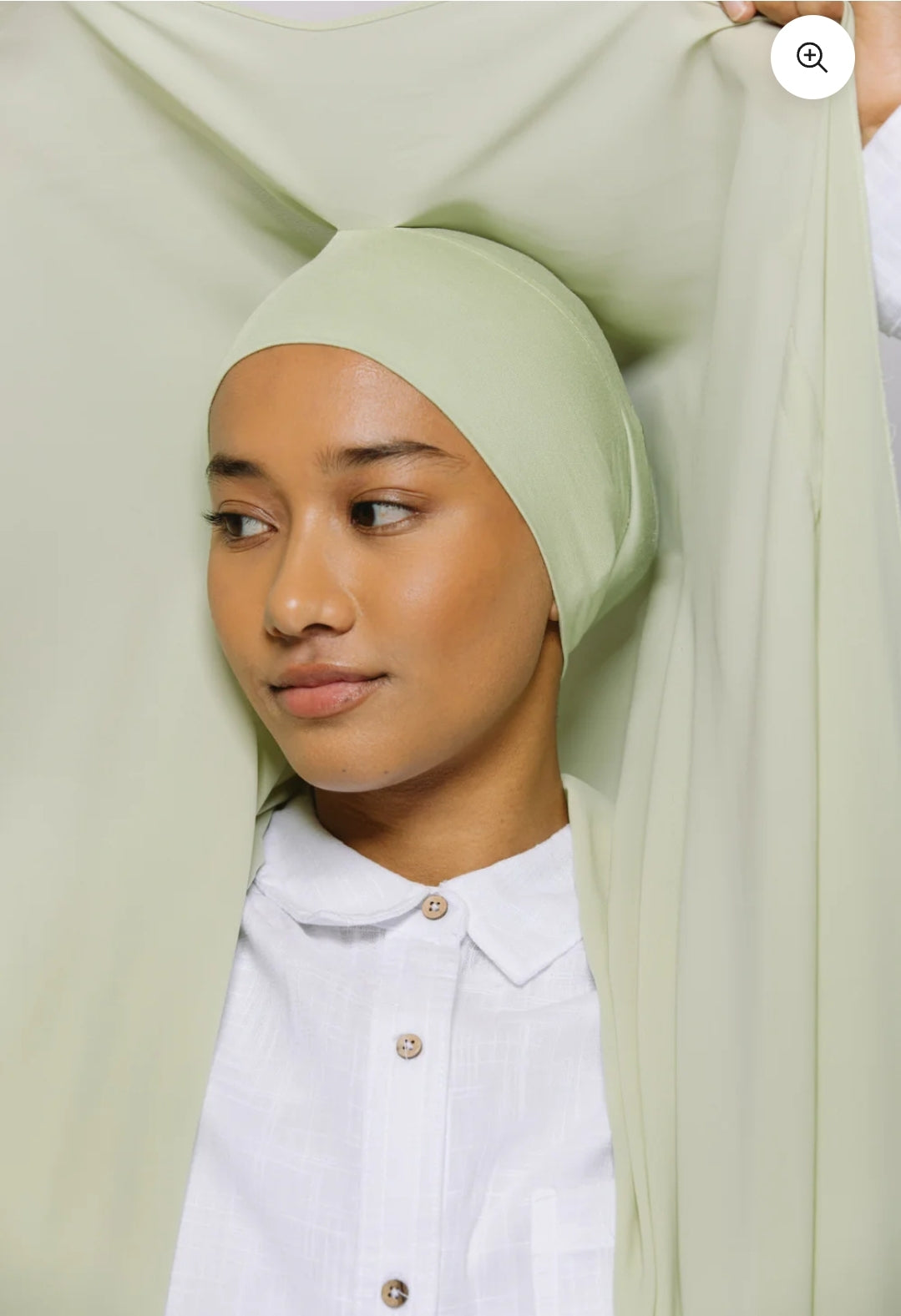 Pistachio — Instant Chiffon Hijab with Built-in Magnets