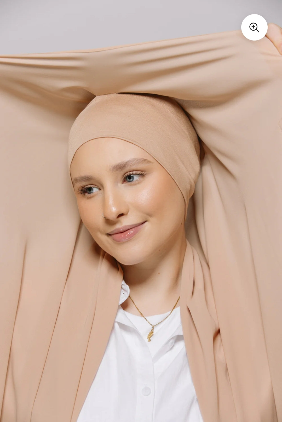Nude — Instant Chiffon Hijab with Built-in Magnets