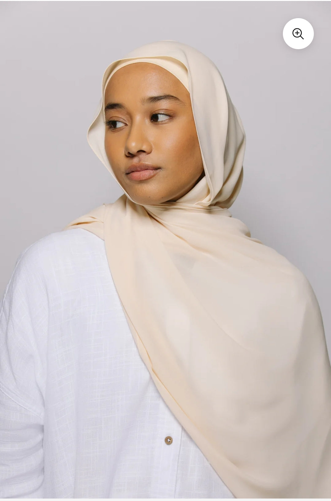 Nude— Instant Chiffon Hijab with Built-in Magnets