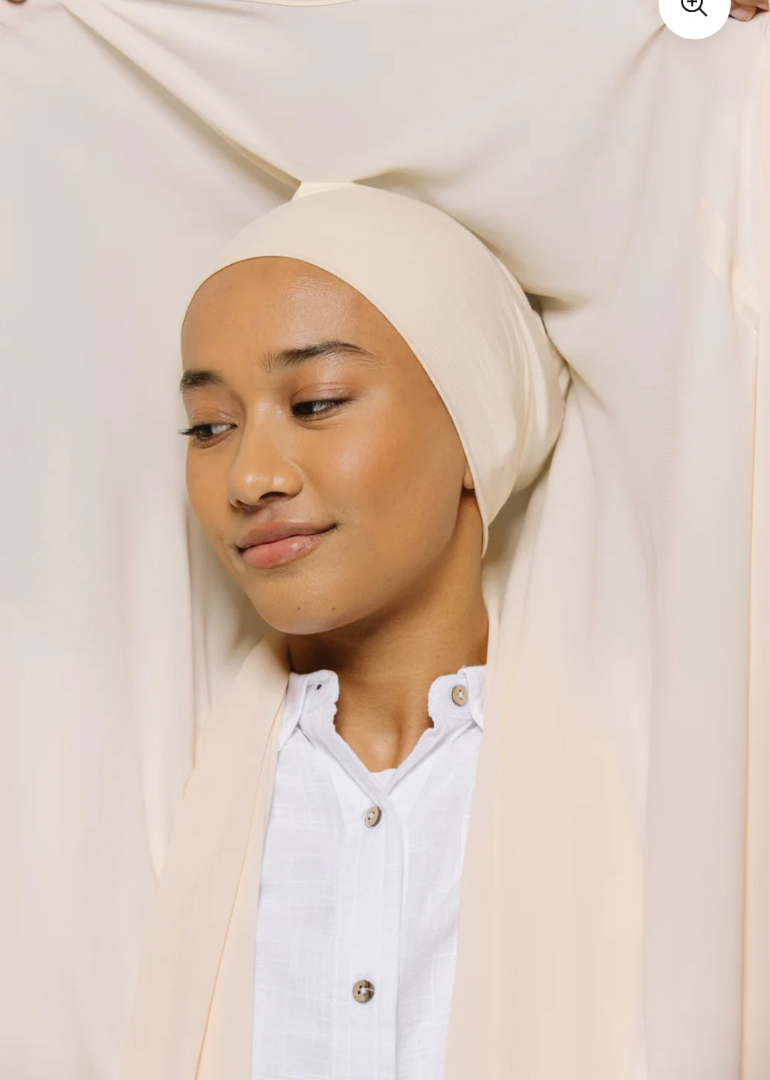 Nude— Instant Chiffon Hijab with Built-in Magnets