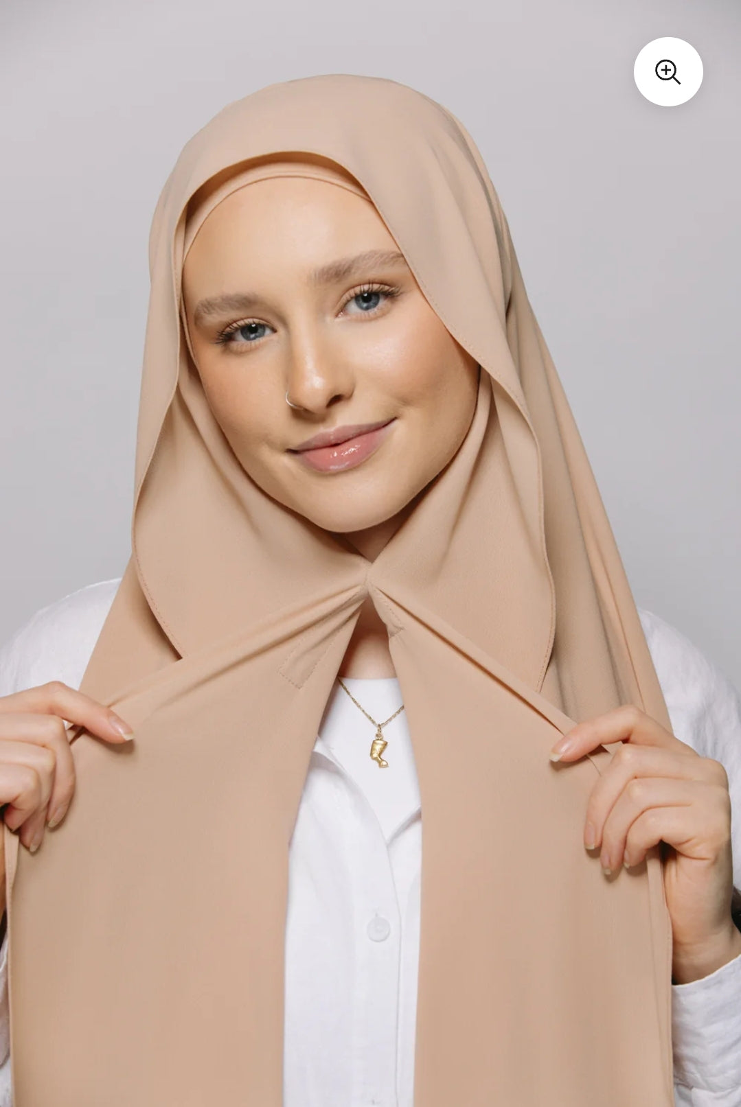 Nude — Instant Chiffon Hijab with Built-in Magnets