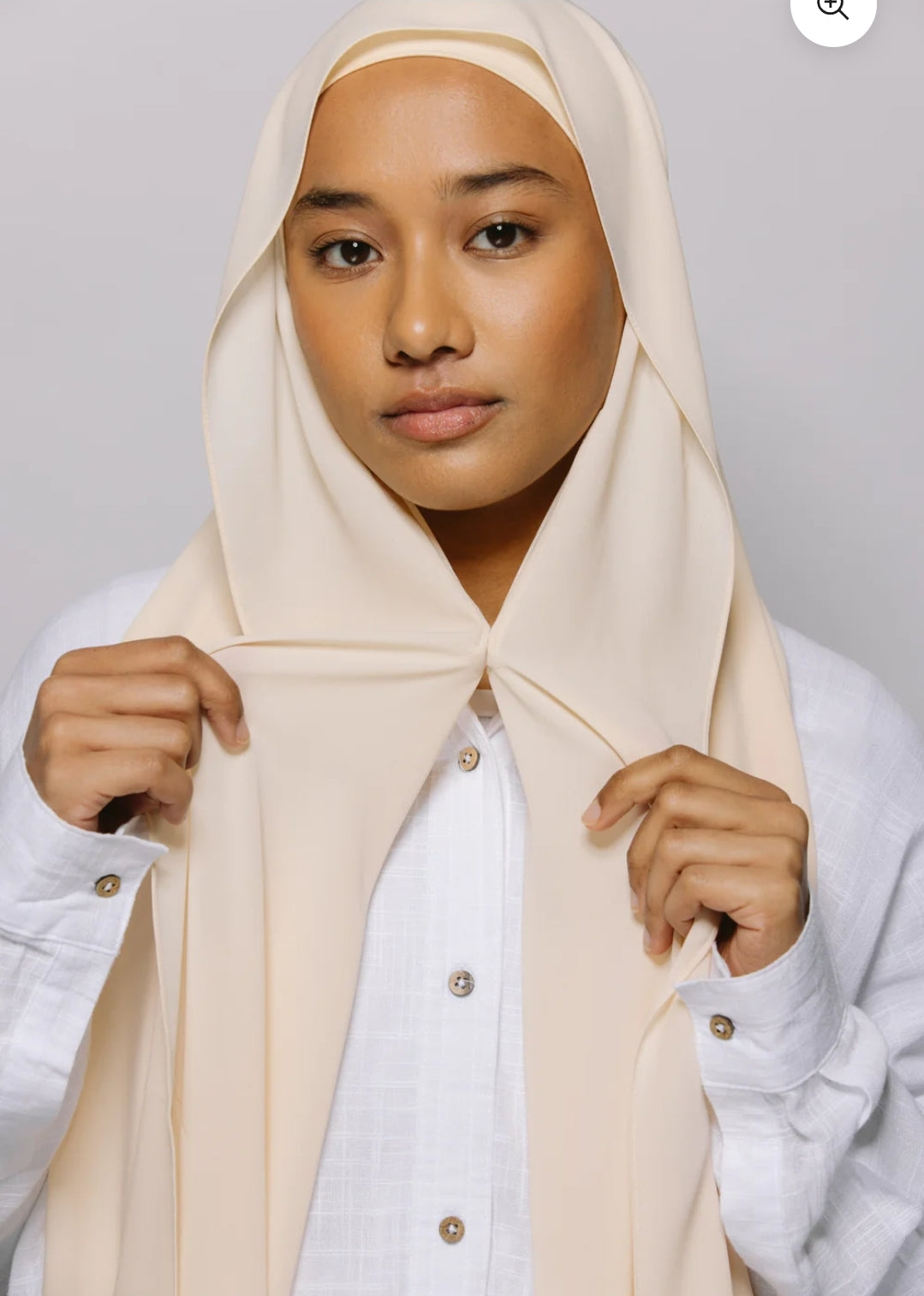 Nude— Instant Chiffon Hijab with Built-in Magnets